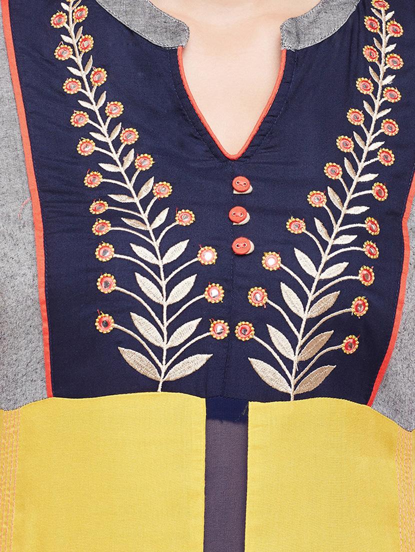 straight embroidered kurta - 15056025 - Zoom Image - 4