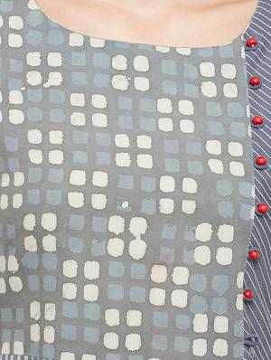 grey rayon a-line kurta - 15056065 - Standard Image - 4