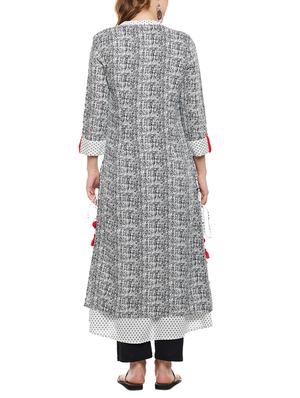 layered kurta with tassels - 15056069 - Standard Image - 4