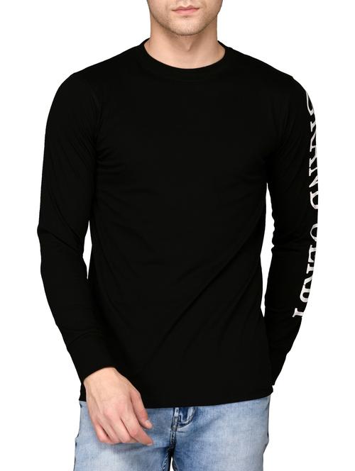 black cotton t-shirt - 15056714 - Standard Image - 1