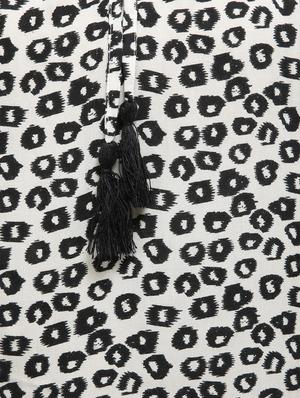 white animal printed rayon top - 15057359 - Standard Image - 4
