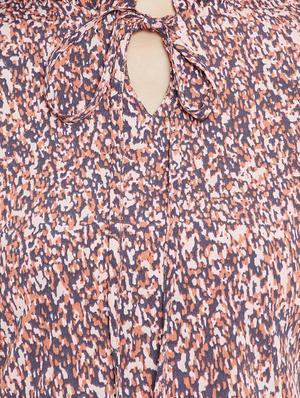 brown crepe printed top - 15057363 - Standard Image - 4