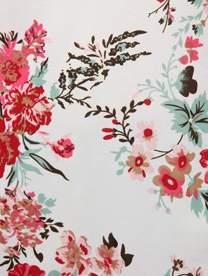 white crepe floral high-low tunic - 15057372 - Standard Image - 4