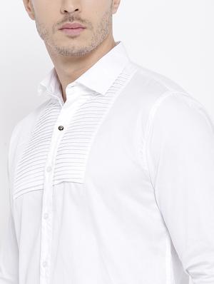 white cotton casual shirt - 15057547 - Standard Image - 4