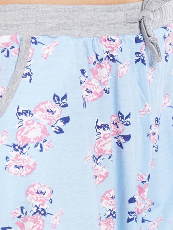 v-neck tee with pajama set - 15059263 - Zoom Image - 4