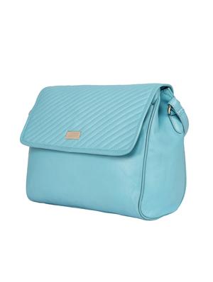 blue leather regular sling bag - 15059394 - Standard Image - 4
