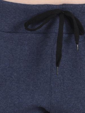 blue solid cotton track pants - 15061290 - Standard Image - 4