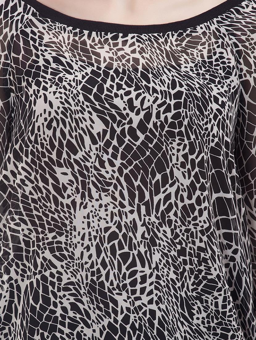 black animal printed top - 15061346 - Zoom Image - 4