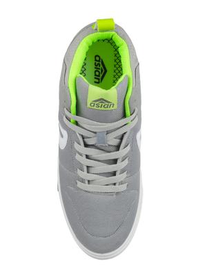 grey canvas lace up sneaker - 15061797 - Standard Image - 4