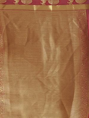 yellow crepe kanjivaram saree with blouse - 15063700 - Standard Image - 4