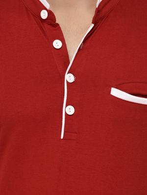 red cotton pocket t-shirt - 15066724 - Standard Image - 4