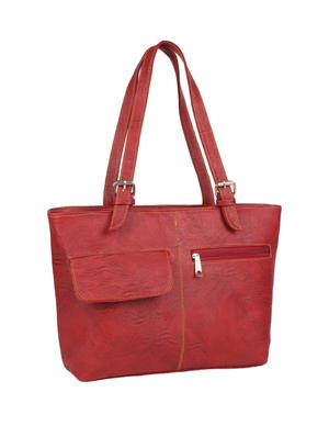 maroon leatherette regular handbag - 15066868 - Standard Image - 4