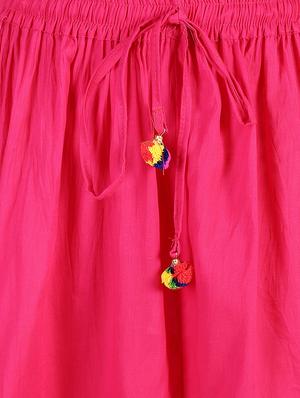 pink cotton flared skirt - 15068180 - Standard Image - 4