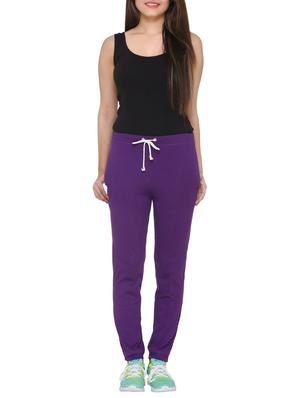 purple cotton track pants - 15076036 - Standard Image - 4