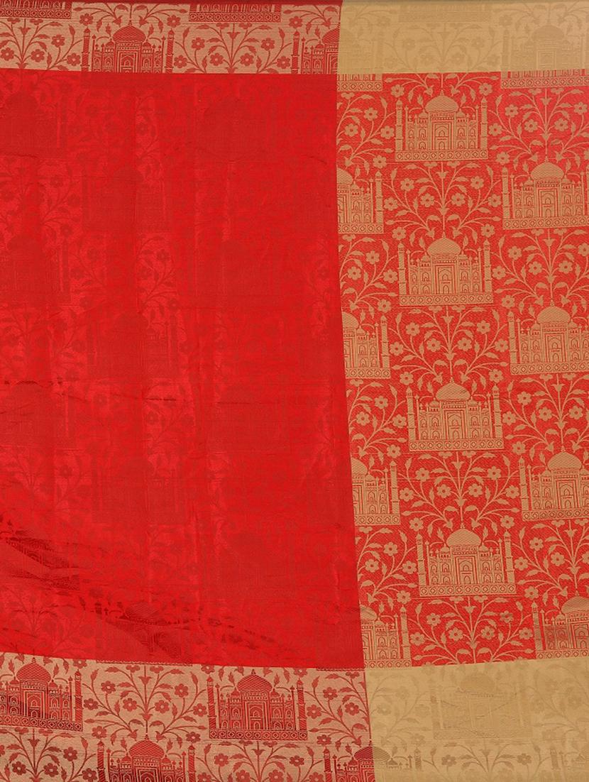 silk jacquard woven saree with blouse - 15076324 - Zoom Image - 4