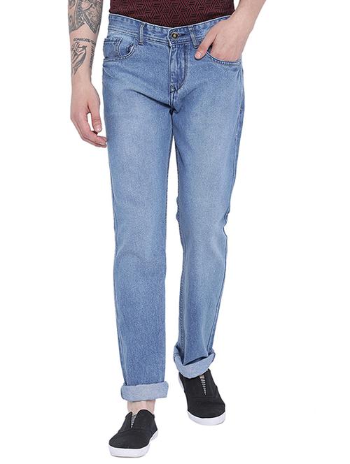 light blue denim washed jeans - 15080087 - Standard Image - 1