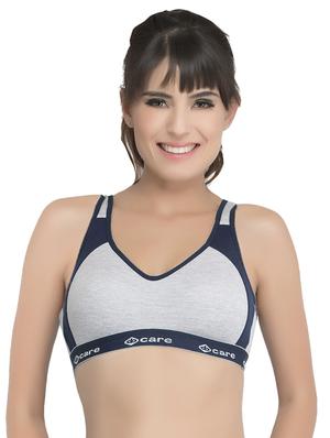 set of 3 grey solid hosery sports bra - 15082364 - Standard Image - 4