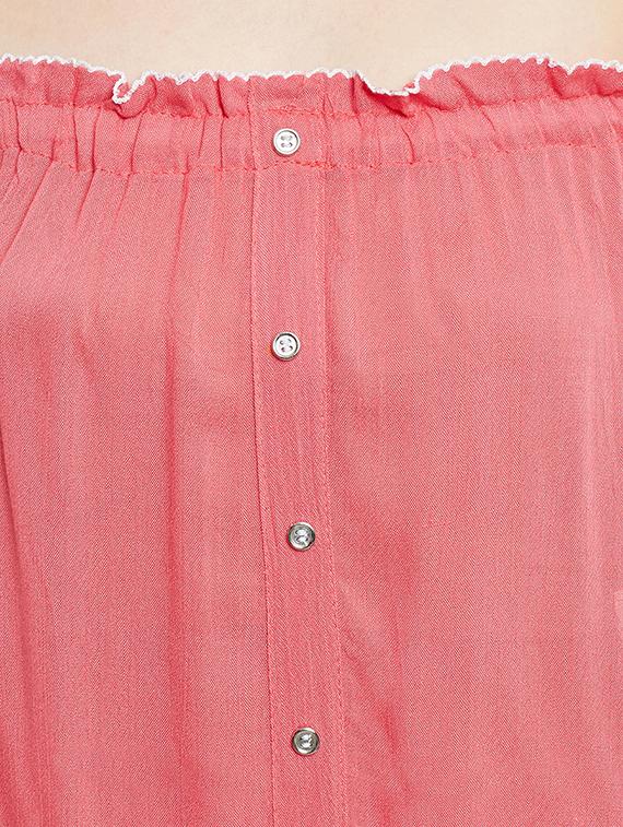 pink cotton off-shoulder top - 15085743 - Zoom Image - 4