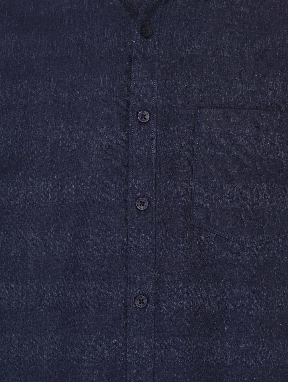 navy blue cotton casual shirt - 15087200 - Zoom Image - 4