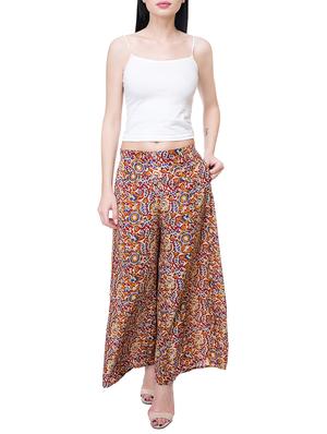Red printed crepe palazzo - 15091605 - Standard Image - 4