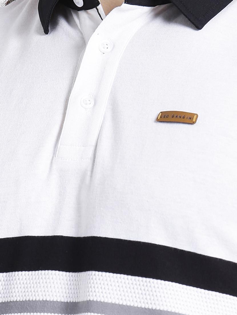 white cotton polo t-shirt - 15092903 - Zoom Image - 4