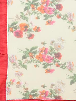floral printed saree with blouse - 15093344 - Standard Image - 4