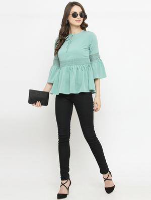 blue solid top - 15093449 - Standard Image - 4