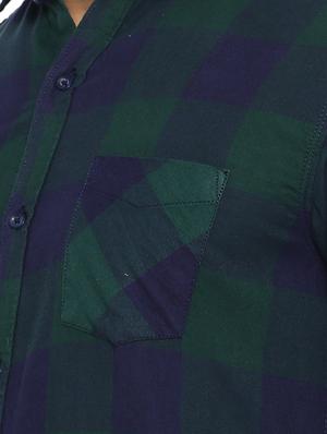 green cotton casual shirt - 15096086 - Standard Image - 4