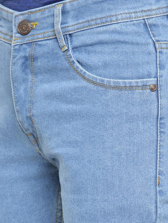 blue denim plain jeans - 15101014 - Zoom Image - 4