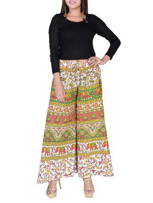 multi colored cotton palazzos - 15102417 - Standard Image - 4