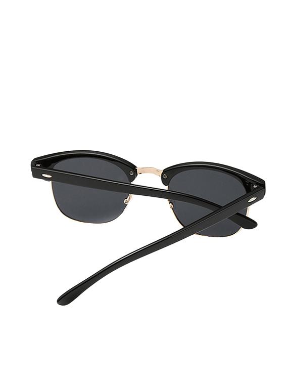 UV Protected Unisex Half-Rim Round Wayfarer Clubmaster Sun-Glasses For Men And Women - 15102423 - Zoom Image - 4