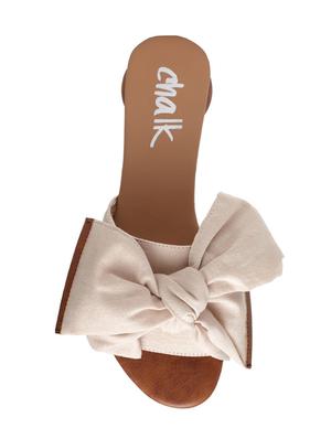 beige fabric slides - 15102540 - Standard Image - 4
