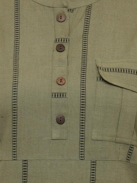 self-design high low kurta - 15104147 - Zoom Image - 4