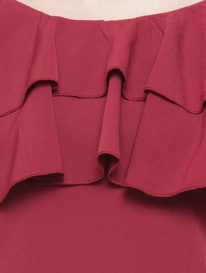 cold shoulder ruffle dress - 15104957 - Standard Image - 4