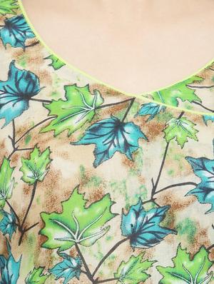 Printed flared kurta - 15105133 - Standard Image - 4