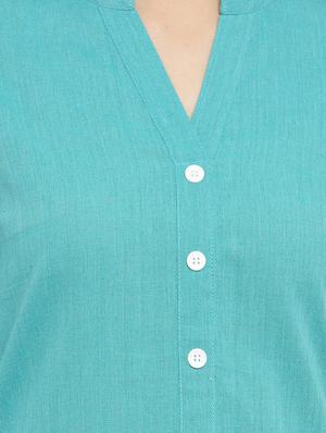 solid straight kurta - 15105140 - Standard Image - 4