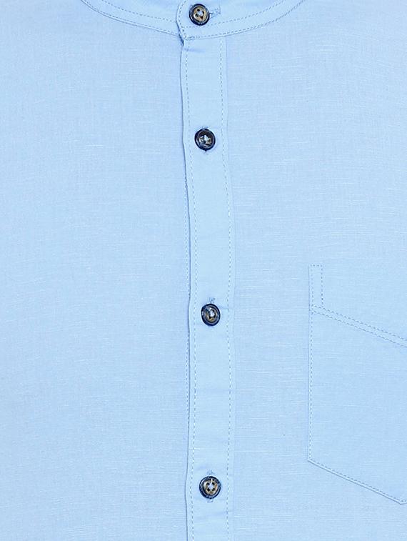 blue cotton casual shirt - 15105303 - Zoom Image - 4