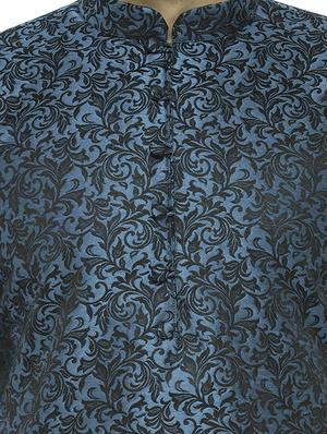 green silk blend pocket kurta - 15105517 - Standard Image - 4