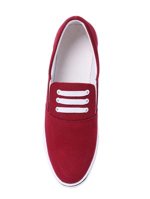 red Canvas casual slipon - 15106599 - Standard Image - 4