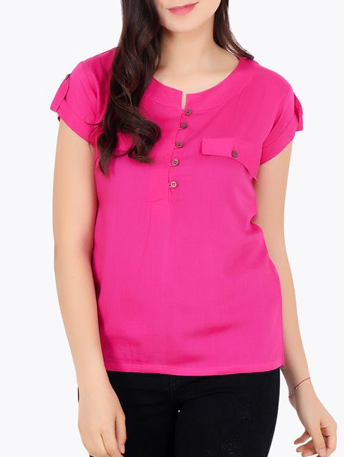 pink solid modal top - 15108057 - Standard Image - 1