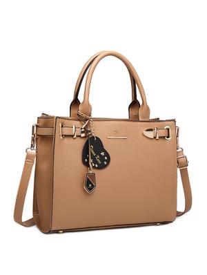 beige leatherette handbag - 15109104 - Standard Image - 4