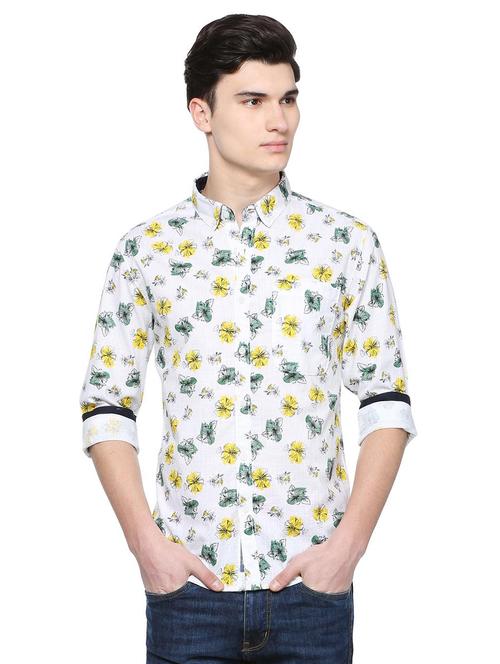 white cotton casual shirt - 15109587 - Standard Image - 1