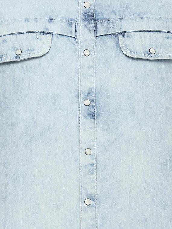 blue cotton casual shirt - 15109591 - Zoom Image - 4