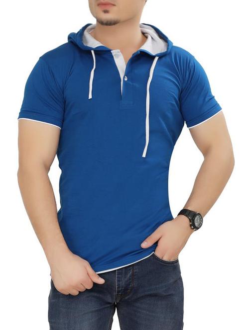 blue cotton t-shirt - 15111359 - Standard Image - 1