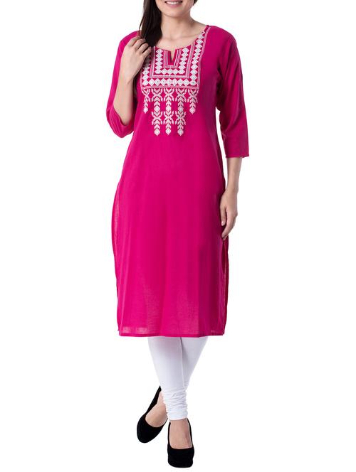 Embroidered straight kurta - 15111415 - Standard Image - 1