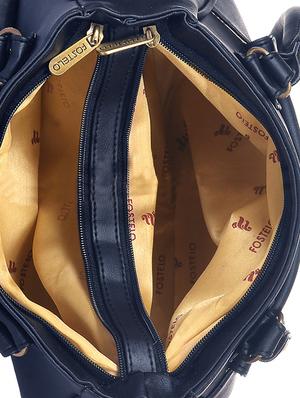 blue leatherette (pu) combo handbag - 15112725 - Standard Image - 4