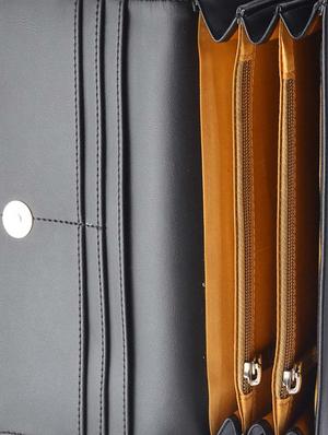 black leatherette (pu) combo handbag - 15112755 - Standard Image - 7