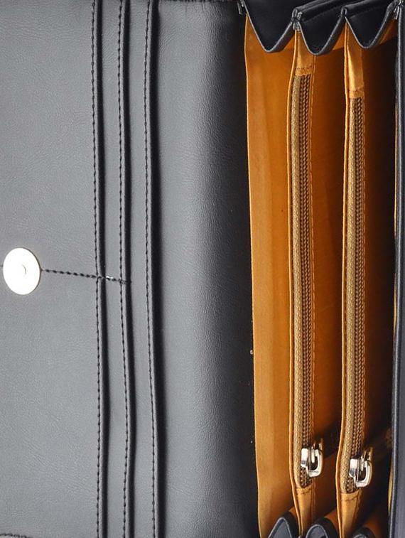 black leatherette (pu) combo handbag - 15112755 - Zoom Image - 7