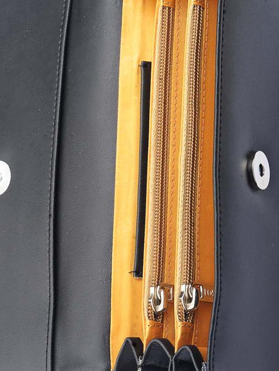 black leatherette (pu) combo handbag - 15112760 - Zoom Image - 7