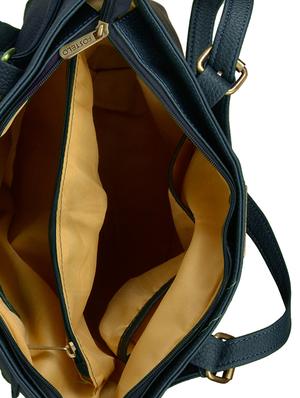 blue leatherette (pu) combo handbag - 15112808 - Standard Image - 4